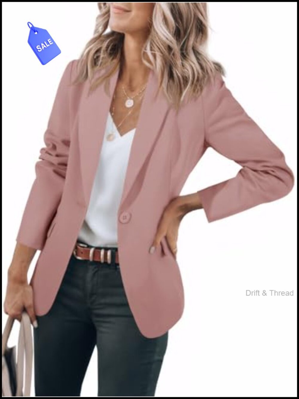 Womens Open Front Blazer Long Sleeve Suit Jacket Business Casual Work